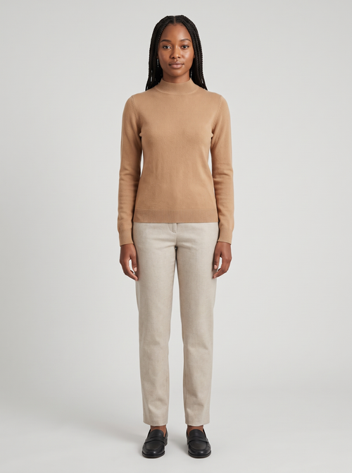 Fitted Mock Neck Sweater