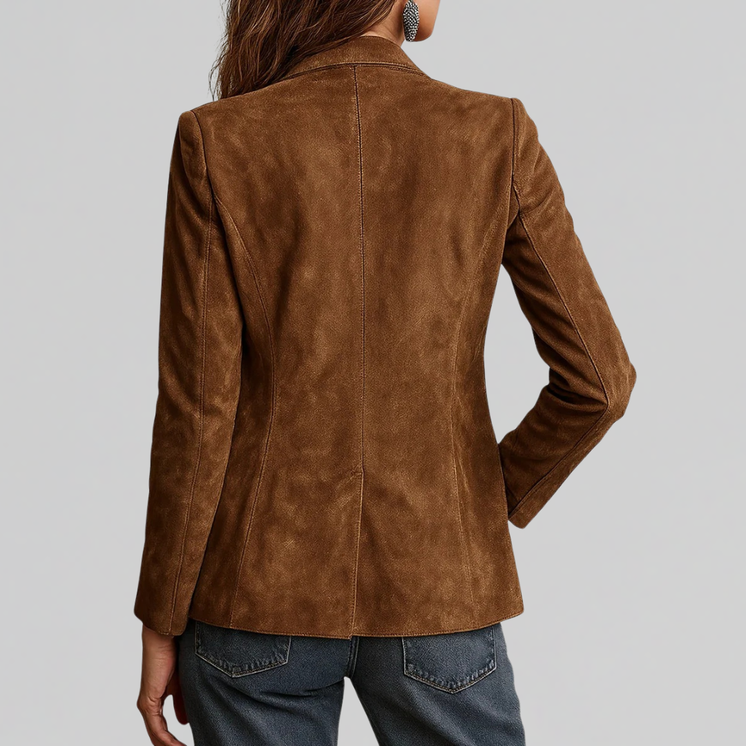 Suede-Touch Relaxed Blazer