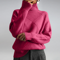 Textured Knit Turtleneck Sweater
