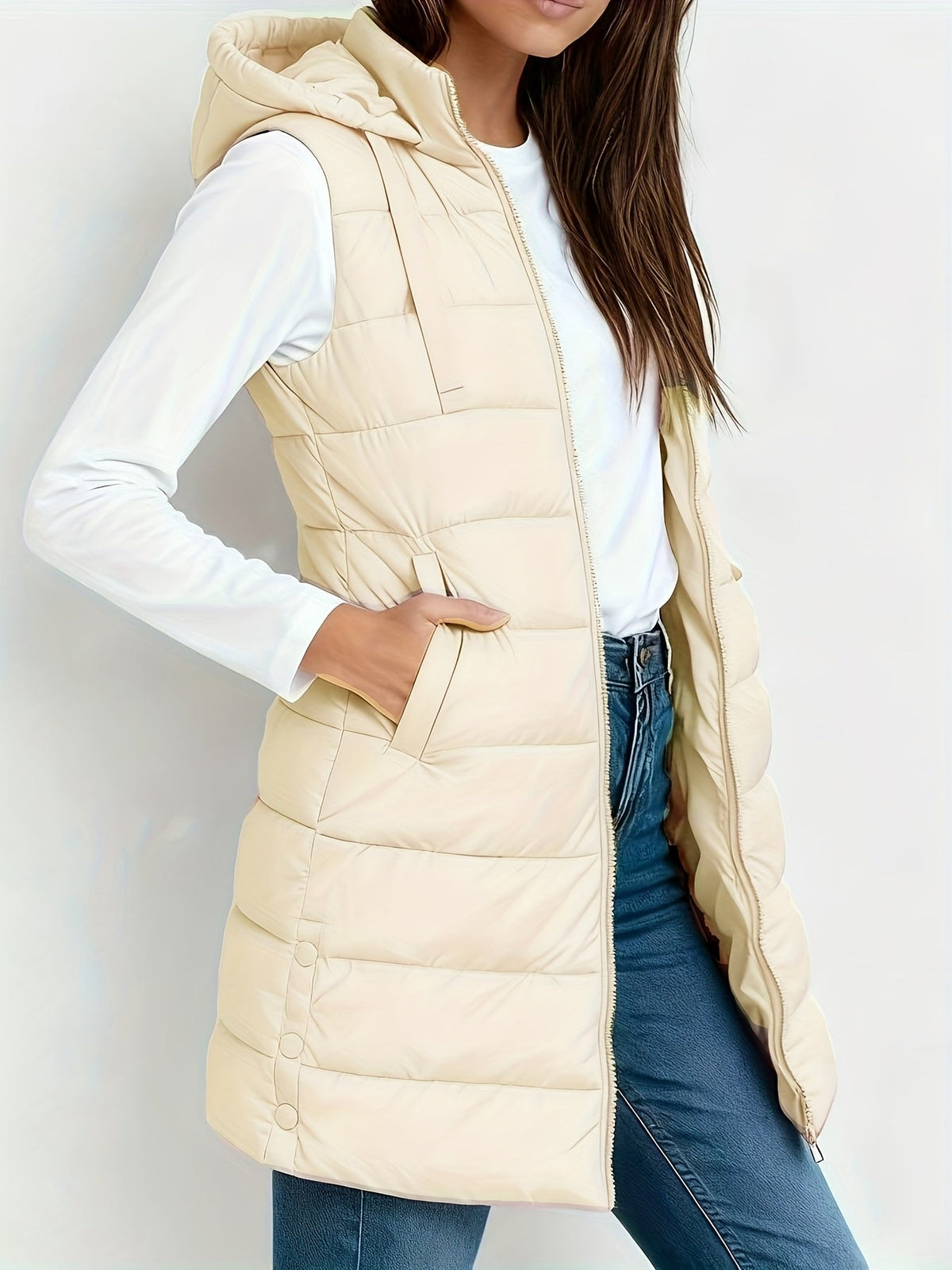 Long Quilted Puffer Vest