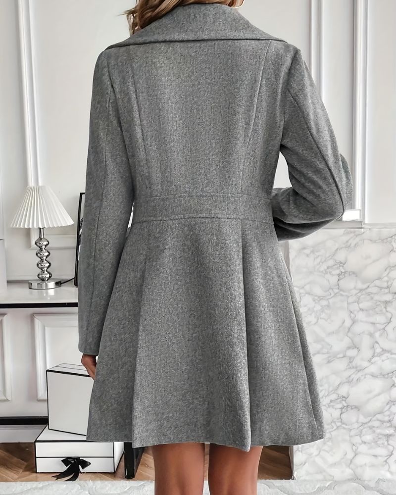 Pleated Tailored Long Coat