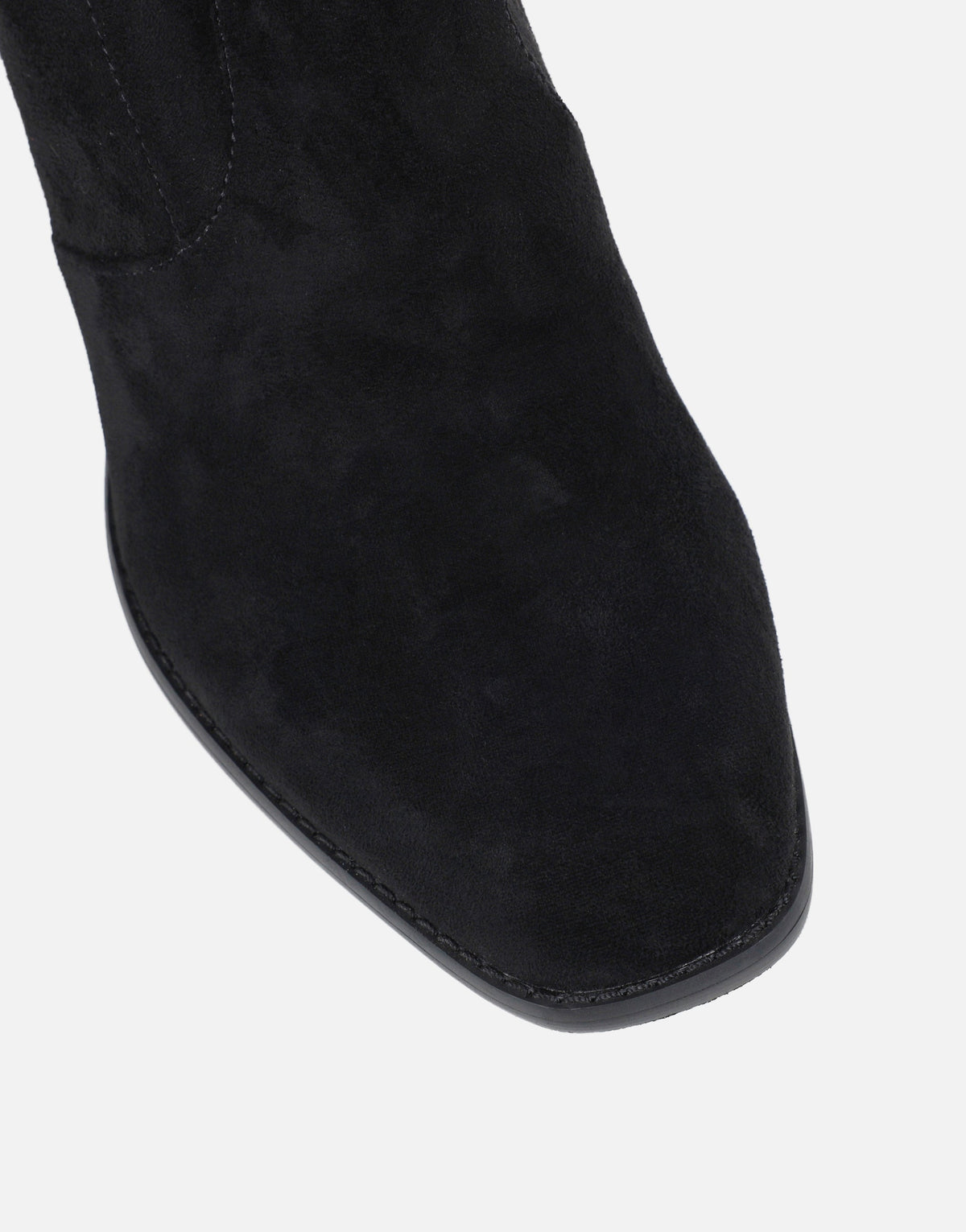 Faux Suede Block Heel Knee-High Boots