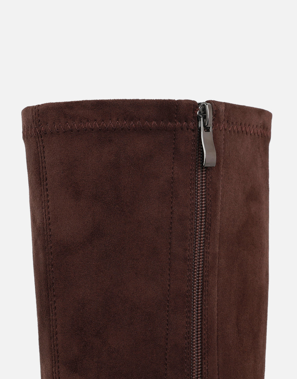 Faux Suede Block Heel Knee-High Boots