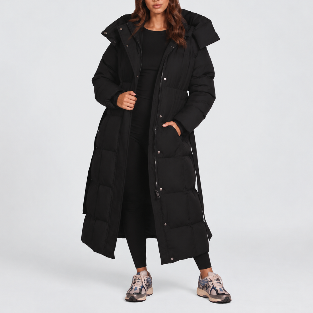 Women's Long Hooded Puffer Coat