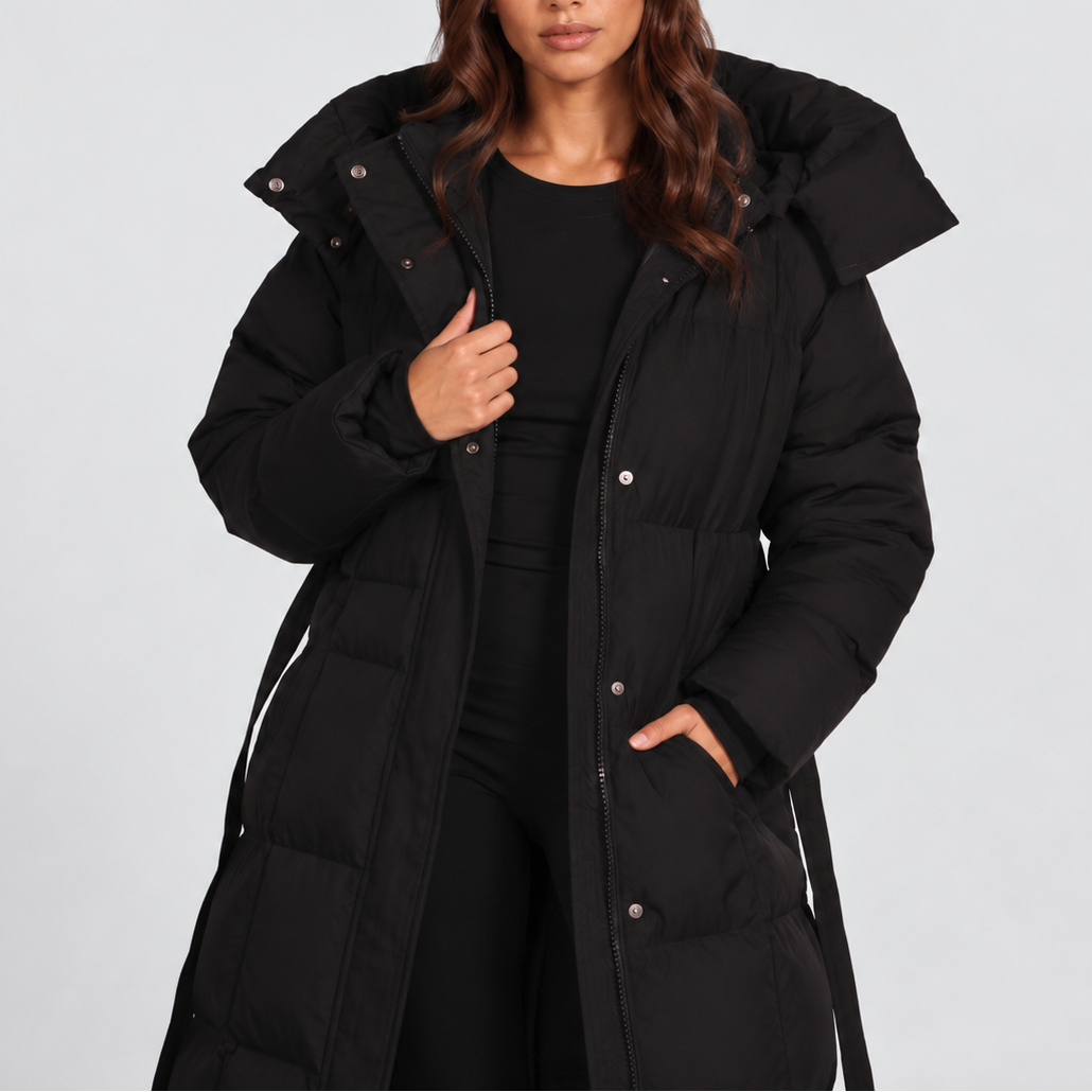 Women's Long Hooded Puffer Coat