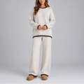 Contrast-Trim Knit Lounge Set