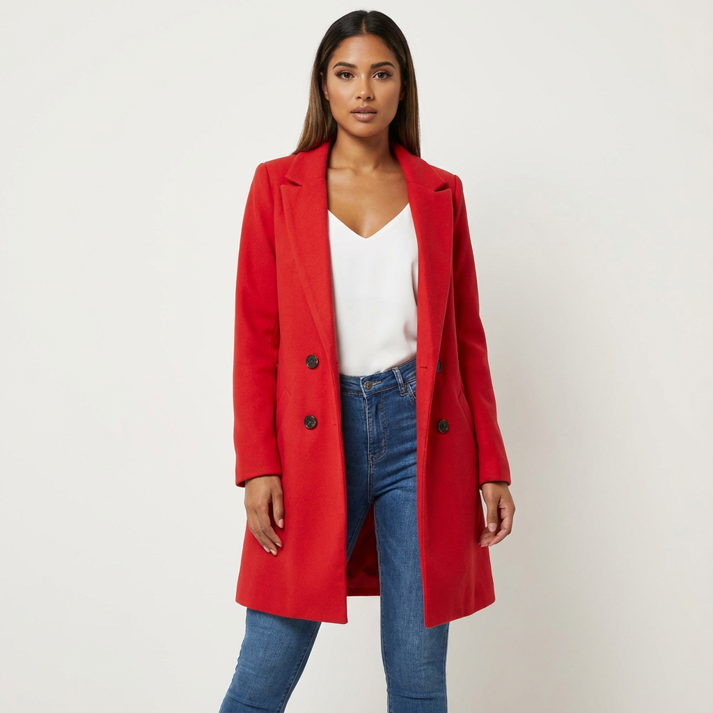 Tailored Longline Lapel Overcoat