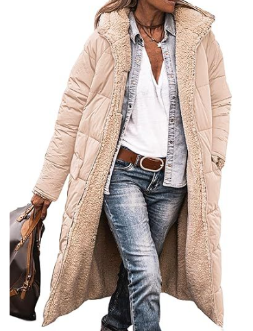 Reversible Teddy-Lined Hooded Coat