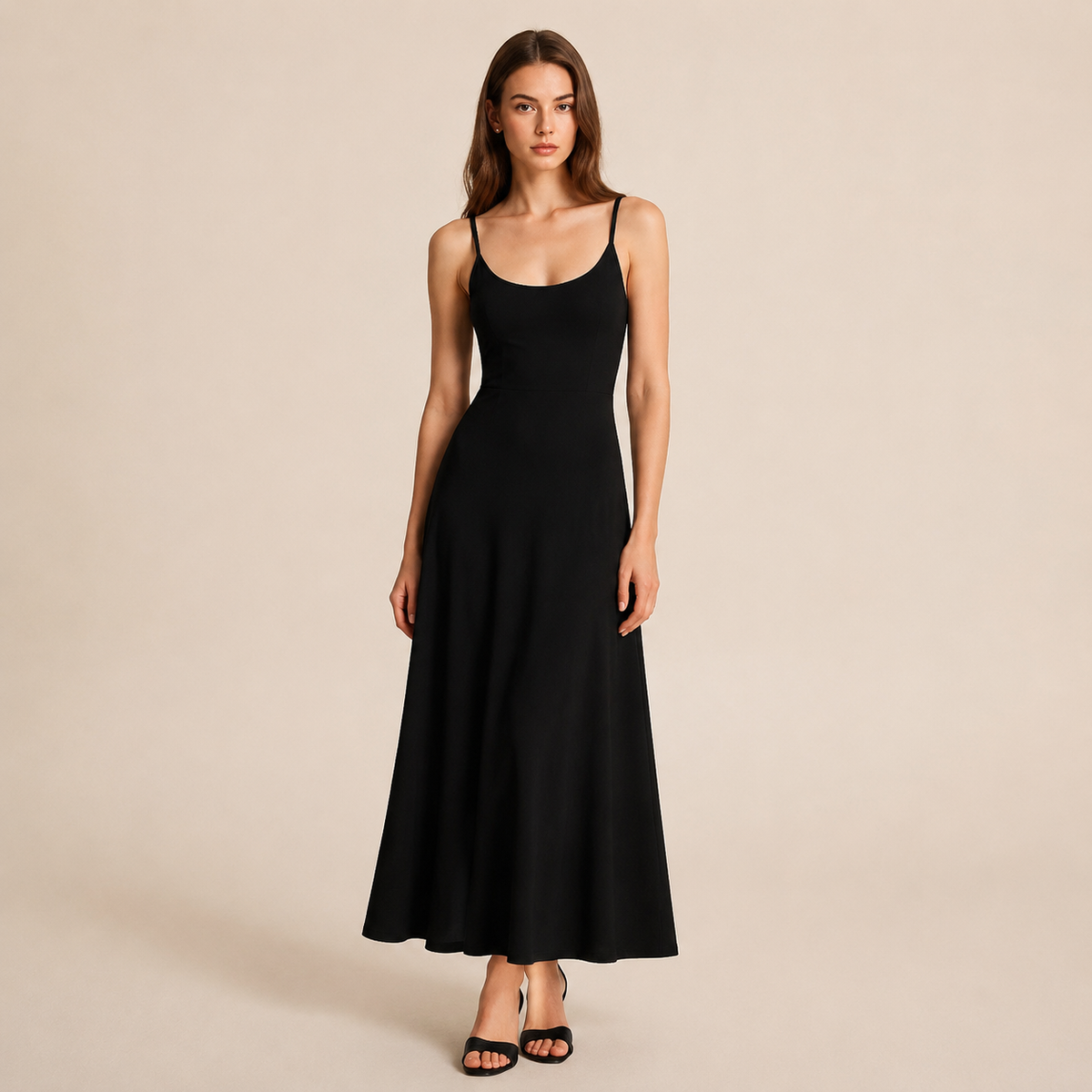 Knit A-Line Maxi Dress