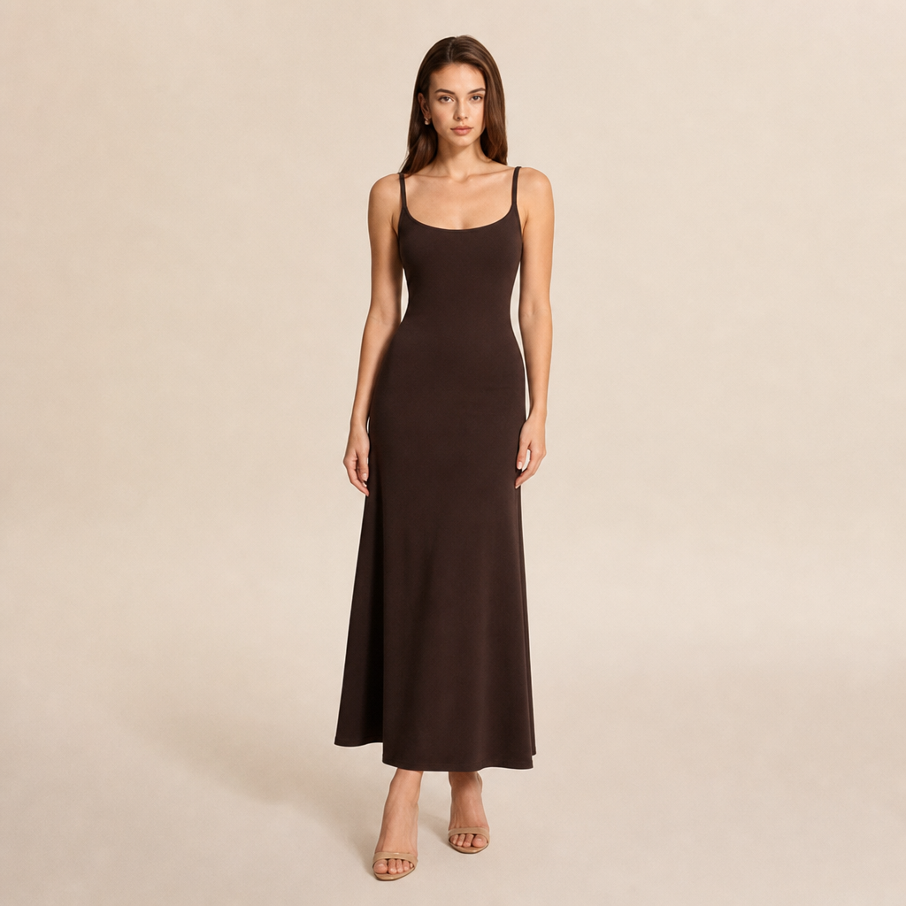 Knit A-Line Maxi Dress