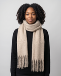Brushed Fringe Scarf in Oatmeal