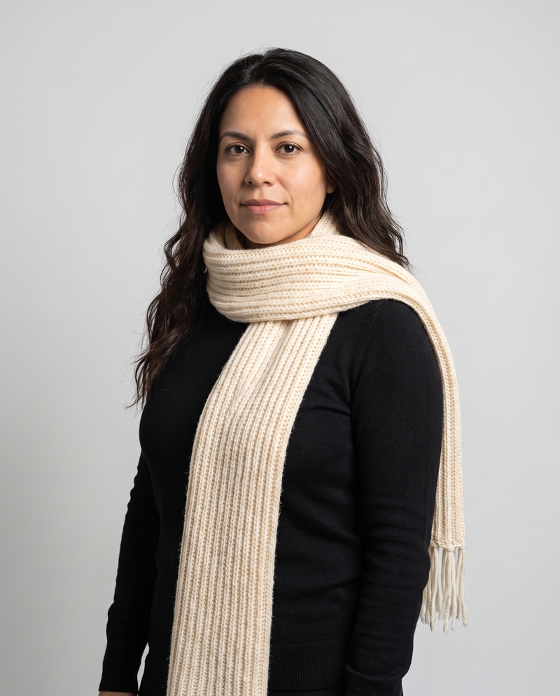 Chunky Rib Knit Scarf