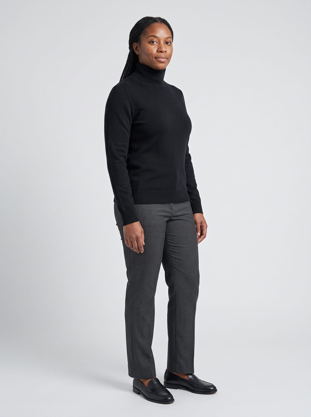 Slim Turtleneck Sweater in Black