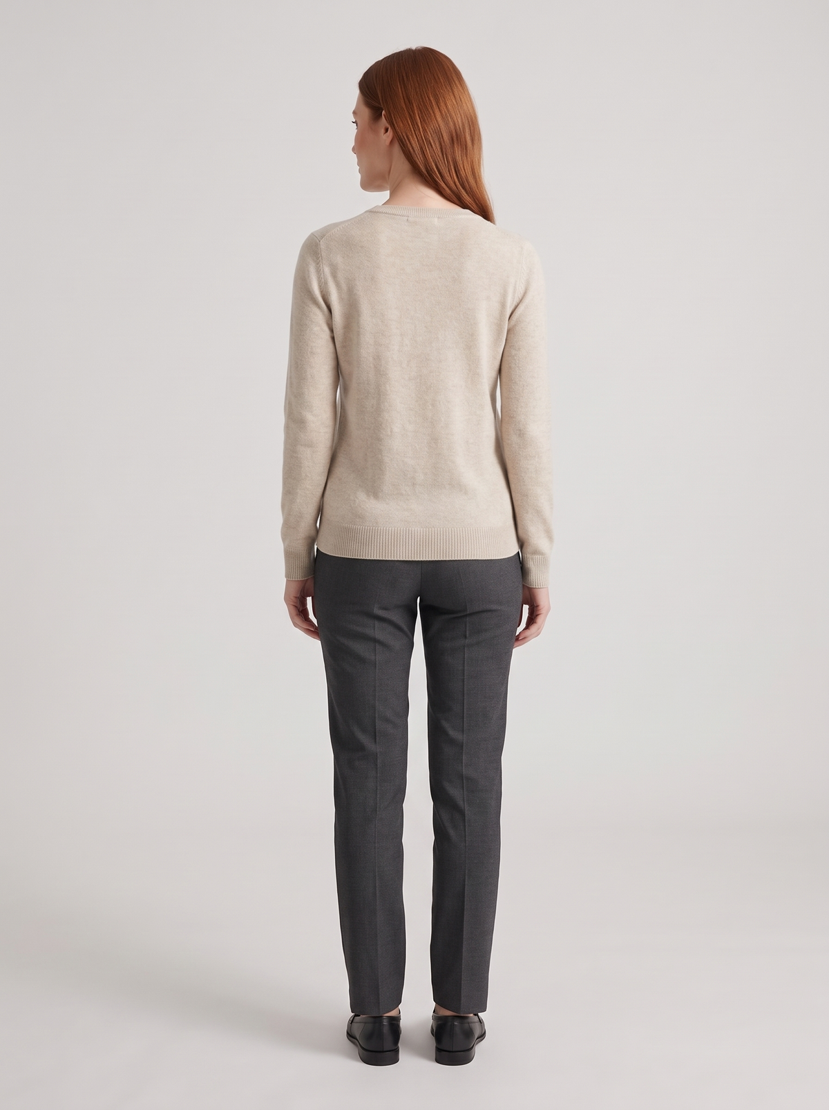 Classic V-Neck Sweater, back view