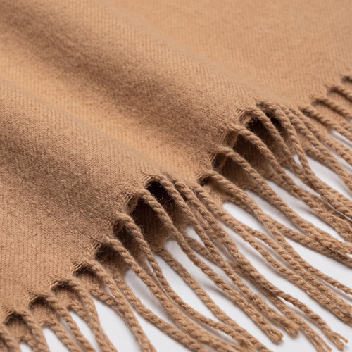 Fringed Blanket Scarf, weave and fringe close-up