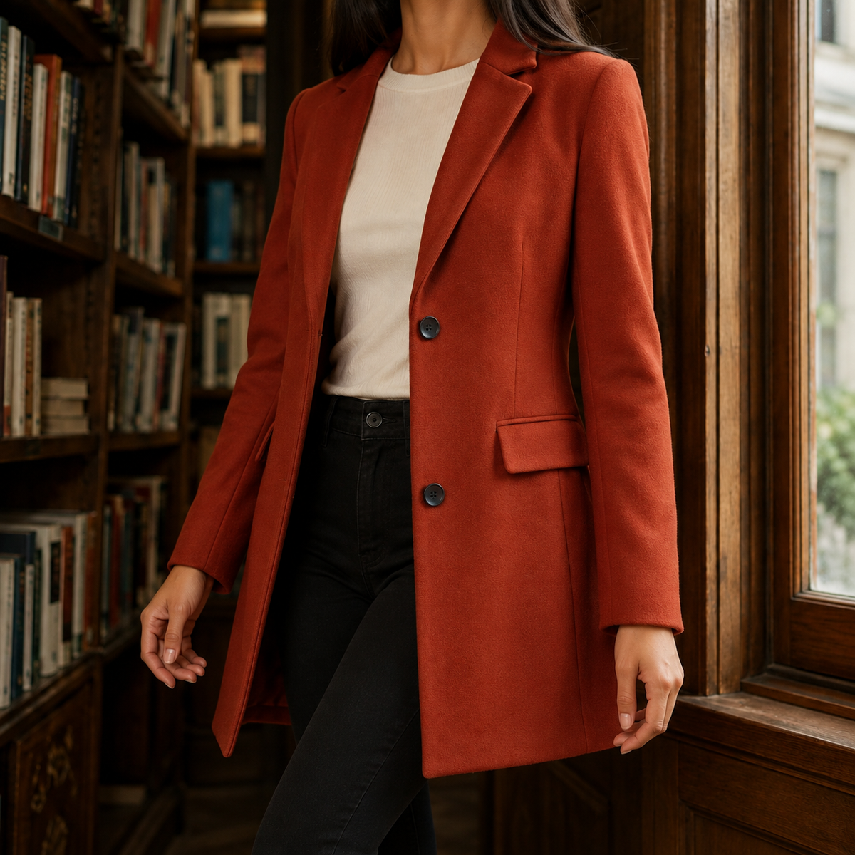 Notch Lapel Tailored Jacket