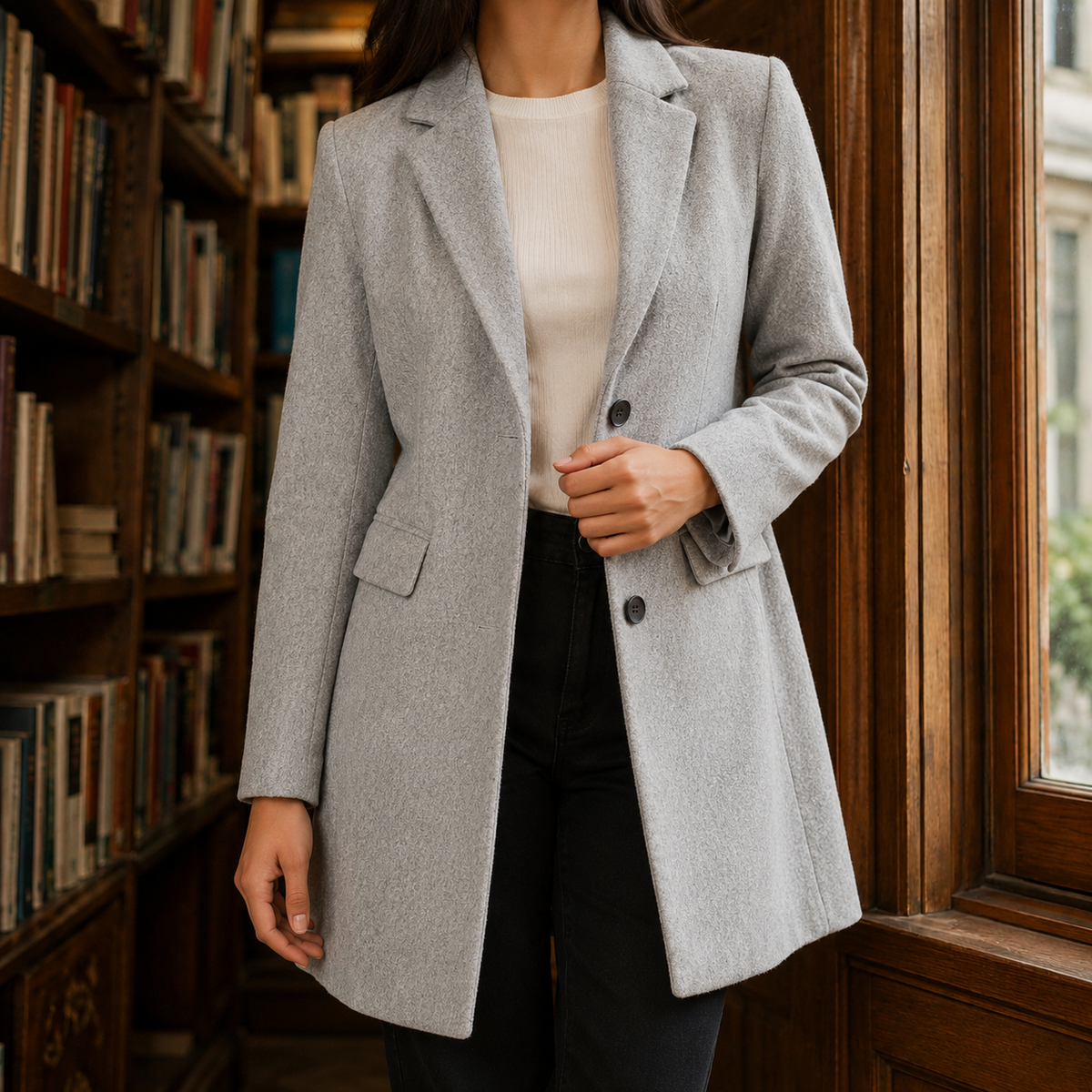 Notch Lapel Tailored Jacket
