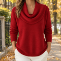 Cowl Neck Relaxed Knit Sweater