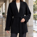 Belted Wrap Knit Cardigan