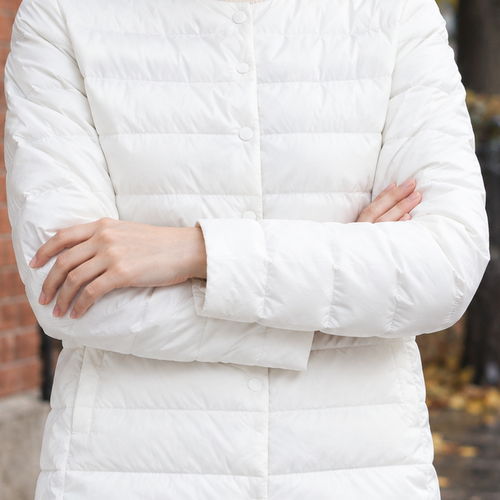 Lightweight Collarless Down Jacket