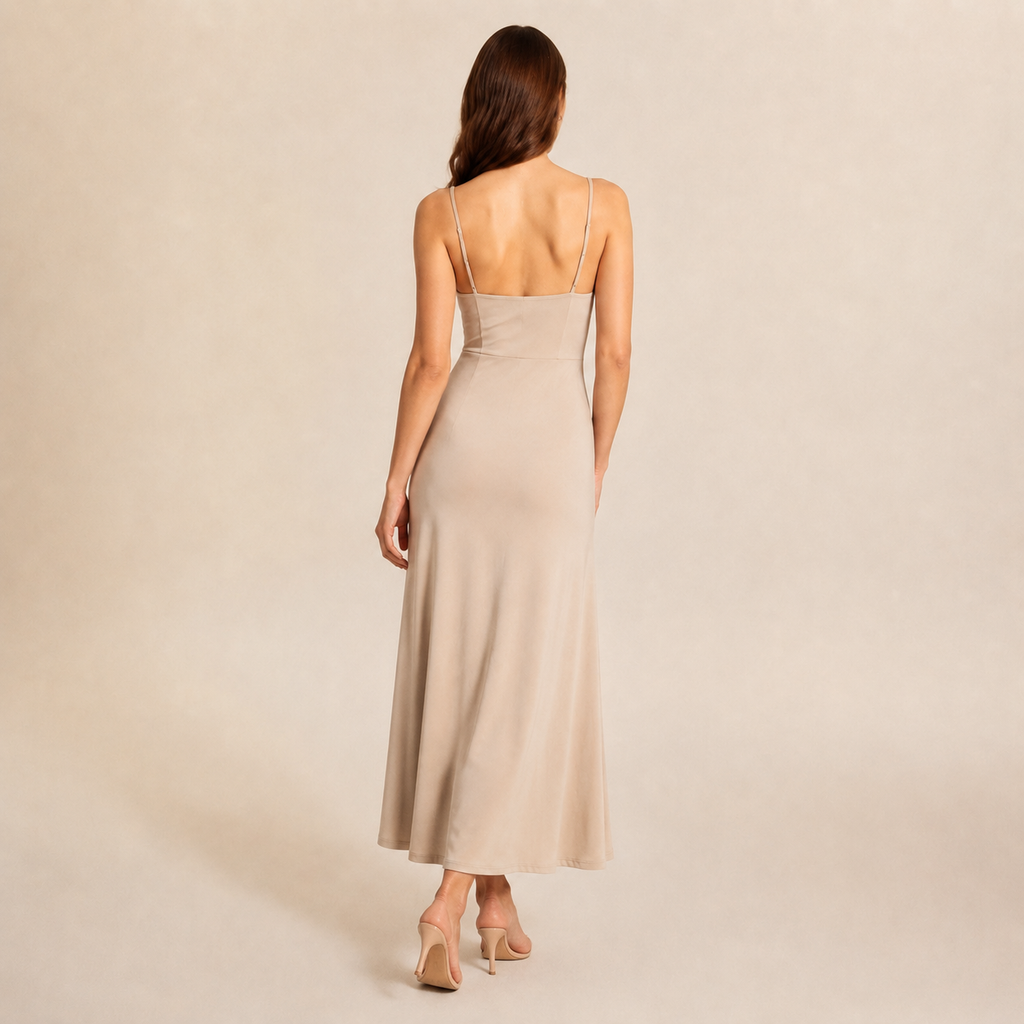 Knit A-Line Maxi Dress
