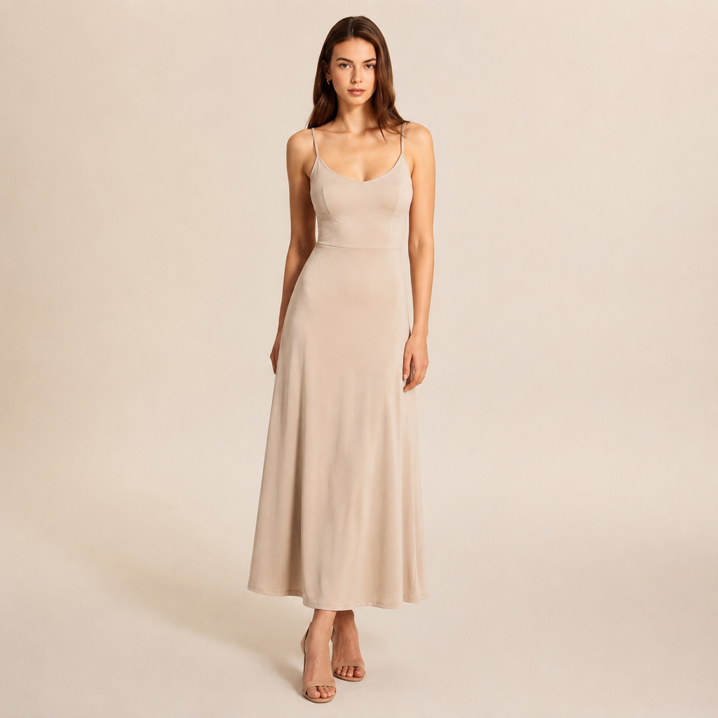 Knit A-Line Maxi Dress