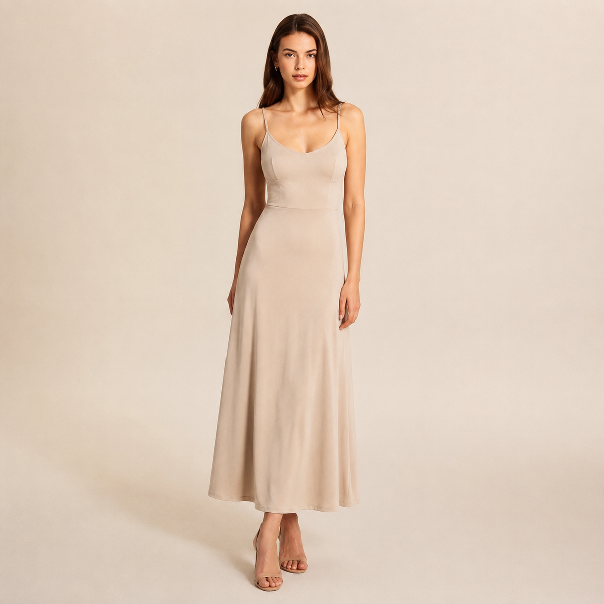 Knit A-Line Maxi Dress