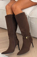 Pointed Toe Stiletto Knee-High Boots