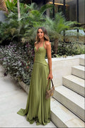 Vivian Pleated Corset Maxi Dress