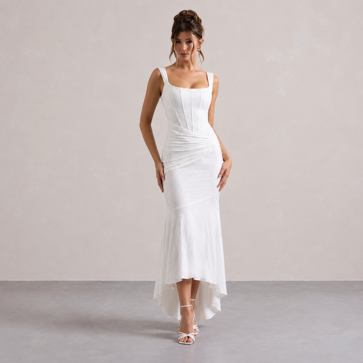 The Elvira Corset Mermaid Midi Dress