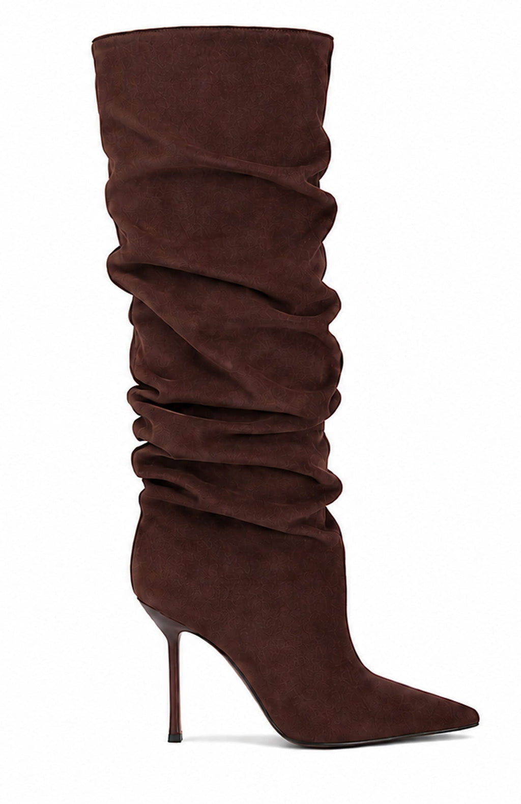 Slouchy Pointed Toe Knee-High Boots