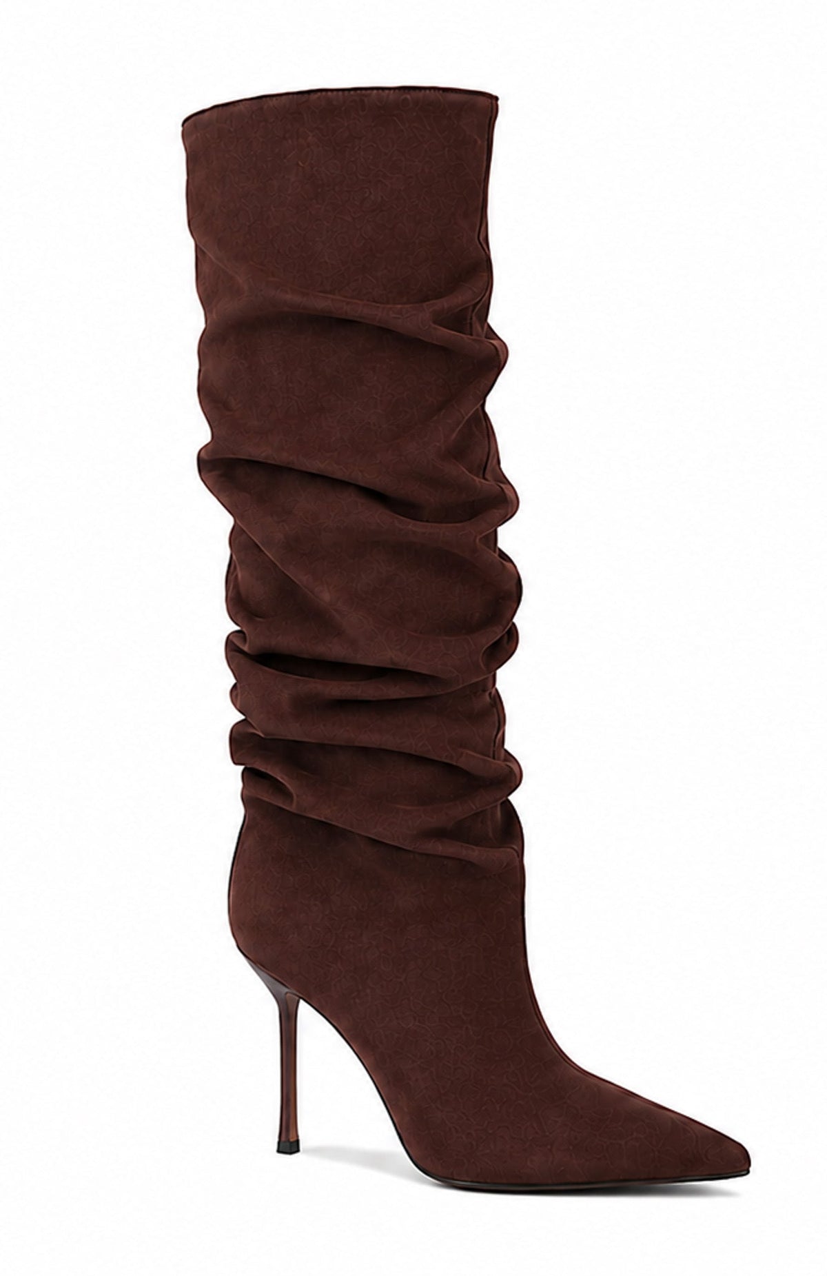 Slouchy Pointed Toe Knee-High Boots